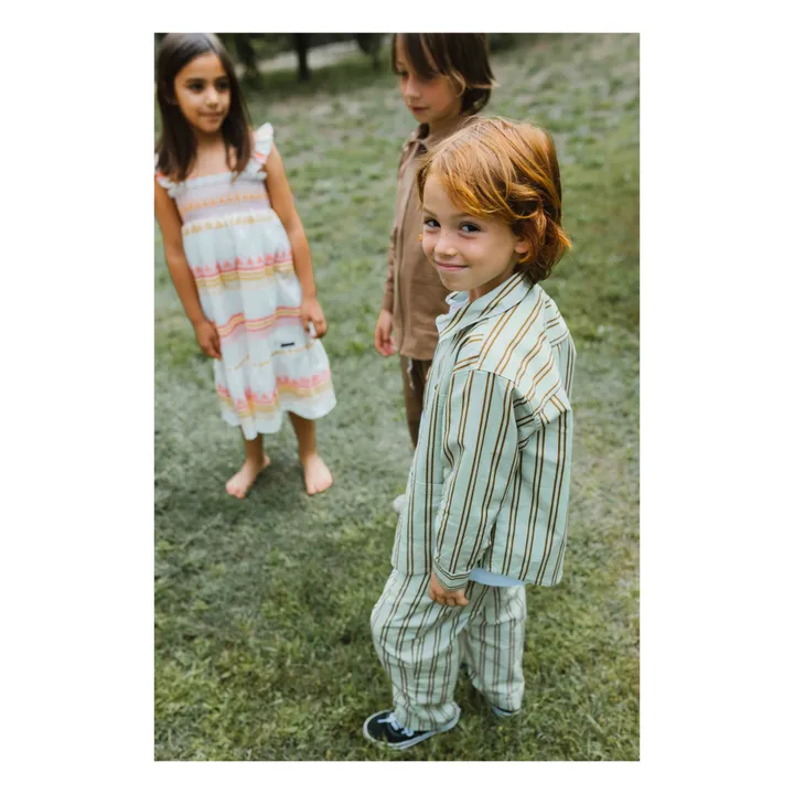 Veste Anton Rayure | Vert d'eau- Image produit n°3