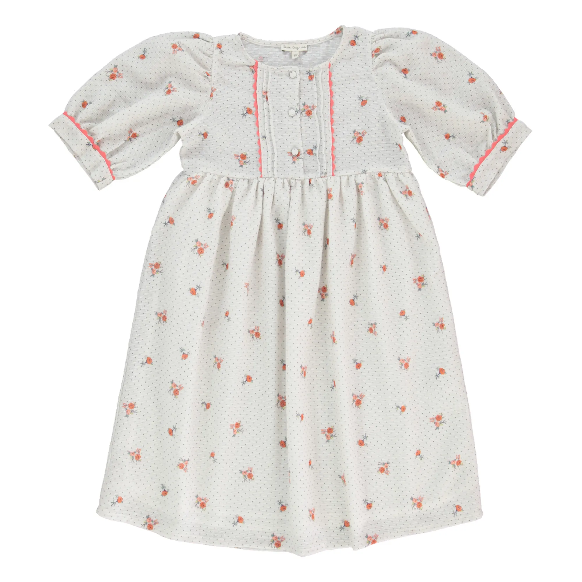 Bebe Organic White Bia Floral Dress