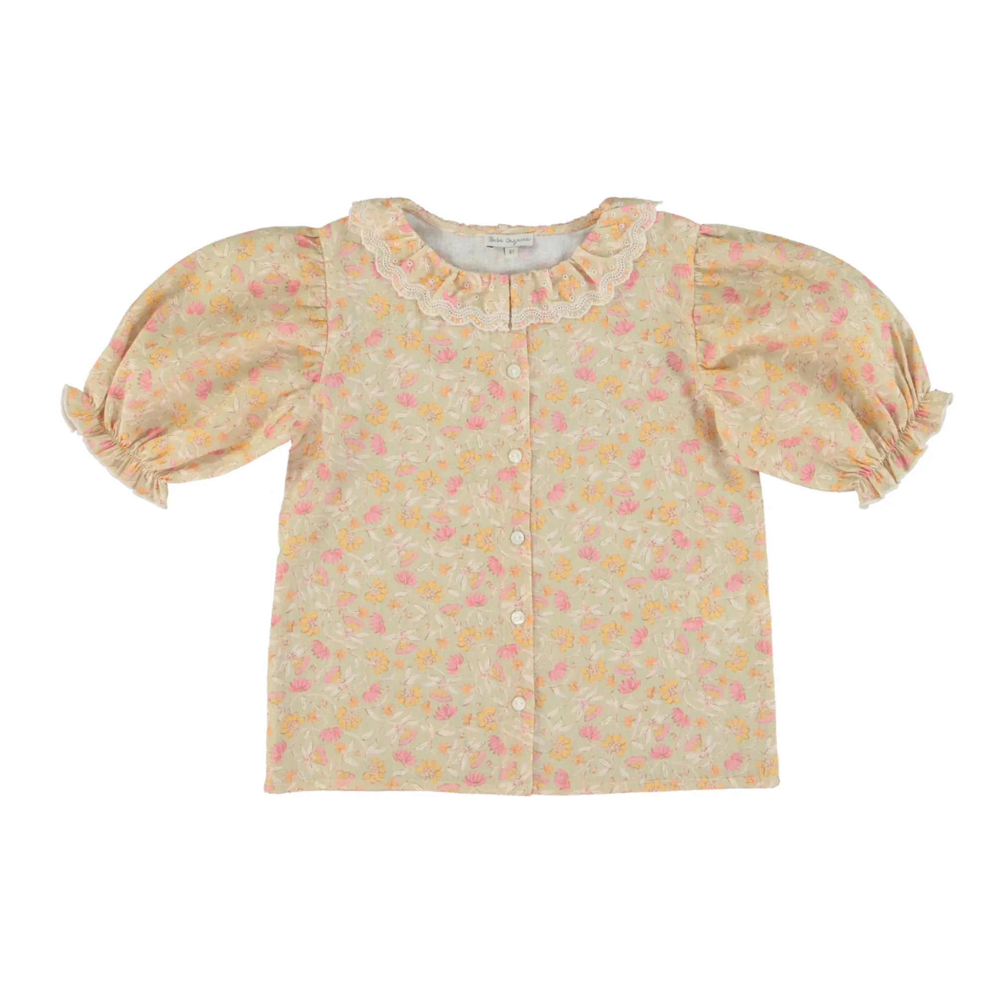 Bebe Organic Apricot Blouse Fleurie Ingrid