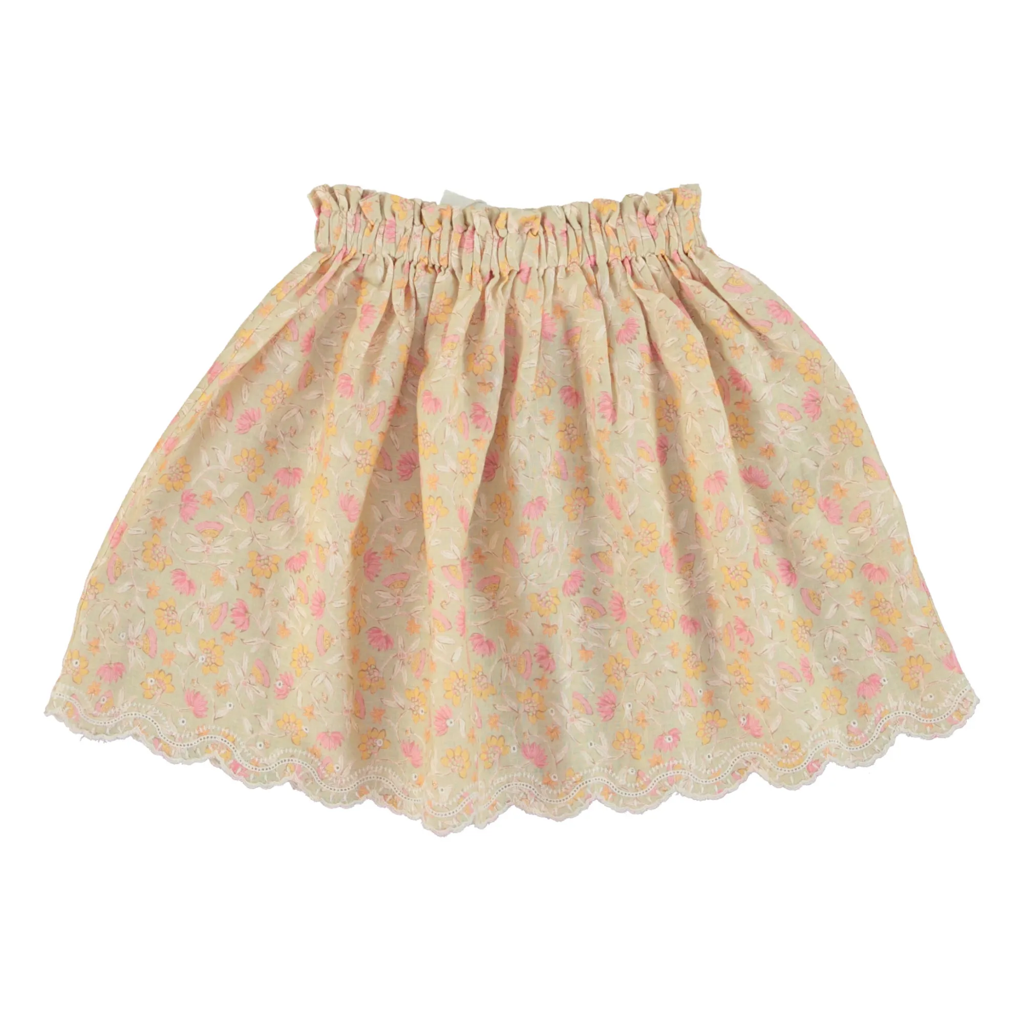 Bebe Organic Apricot Ingrid Floral Skirt