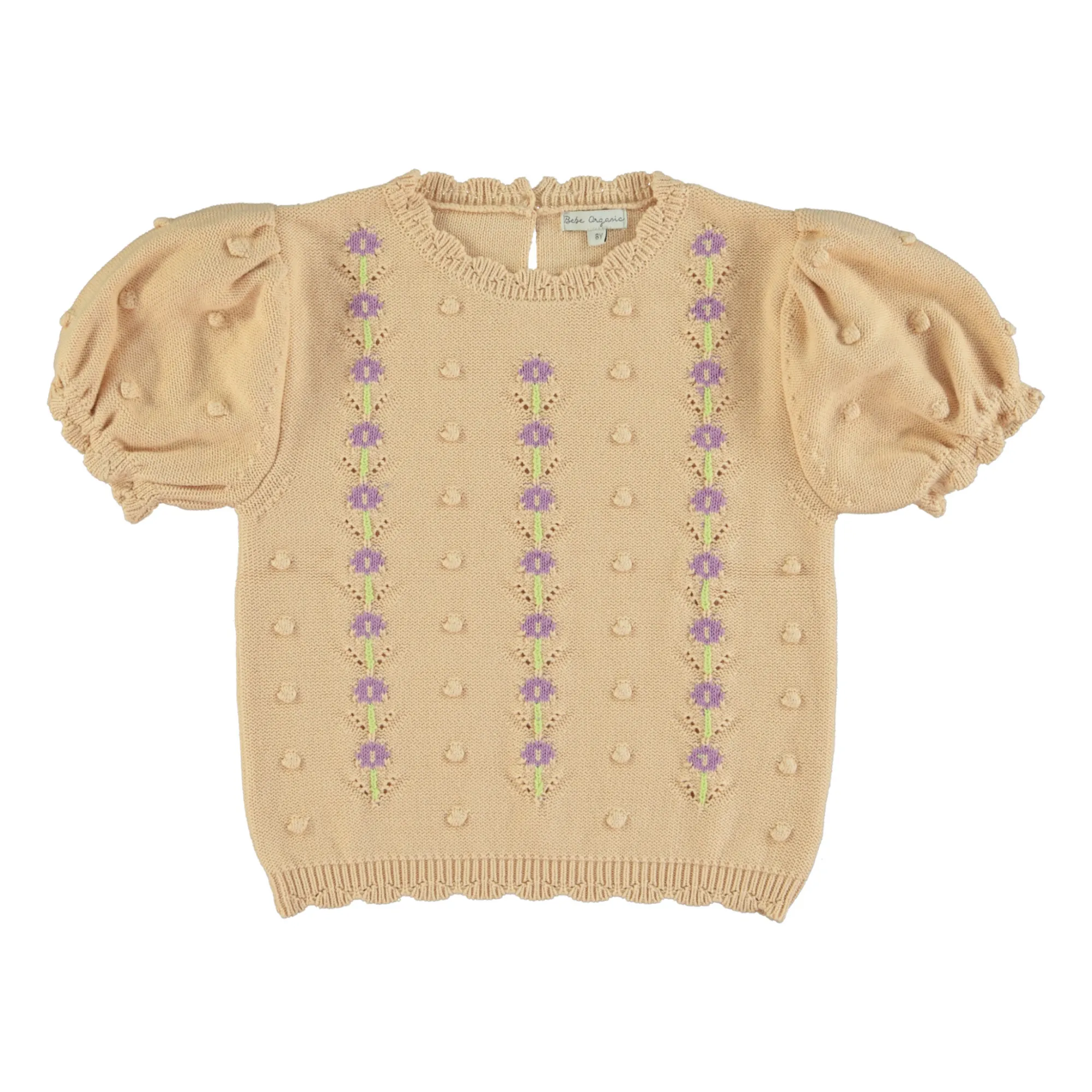 Bebe Organic Apricot Liz Knit Blouse