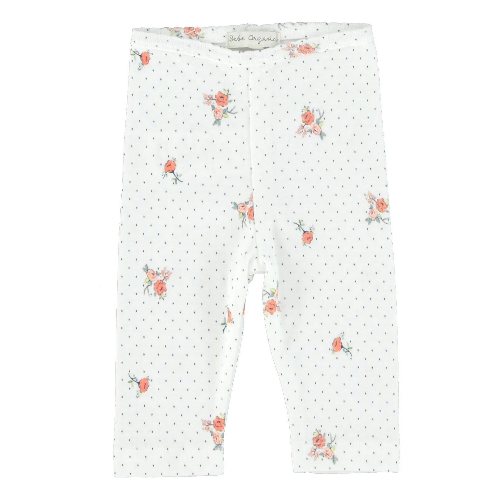 Bebe Organic White Ida Flower Legging