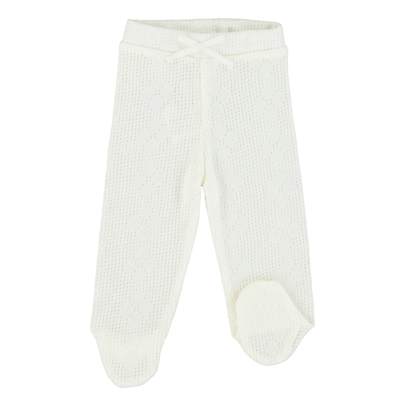 Bebe Organic White Bloom Fine Knit Openwork Legging