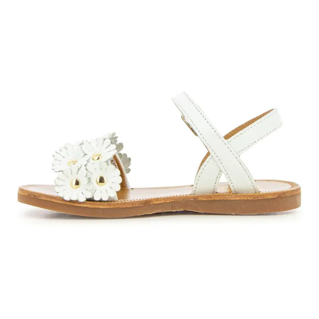 Plagette Multi Flo sandals | White