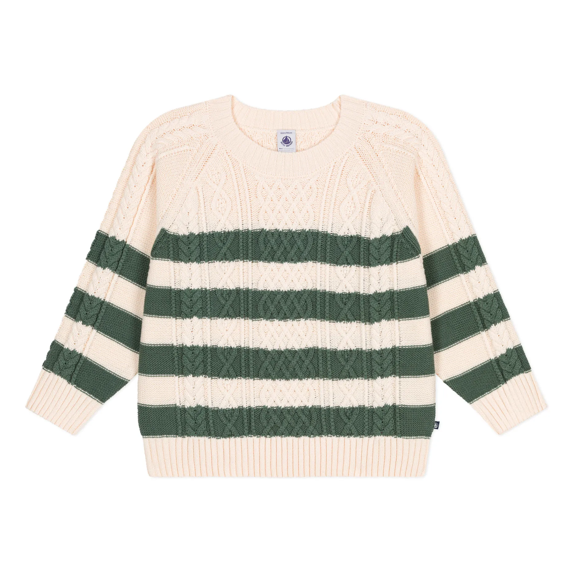 Petit Bateau Ecru Malou Twisted Sweater