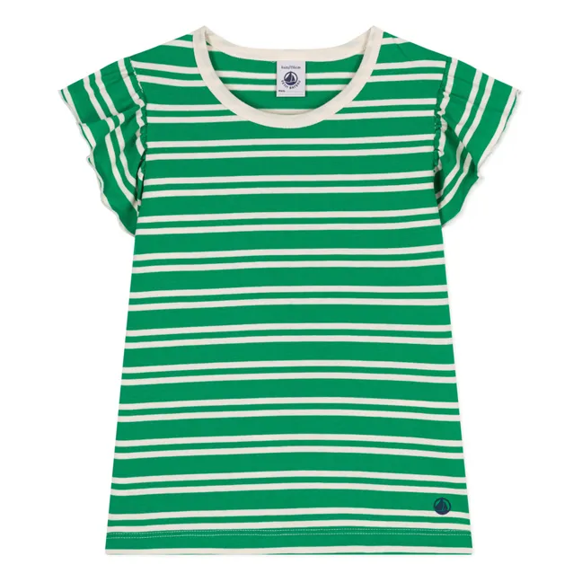 T-shirt Marcia Rayé | Vert