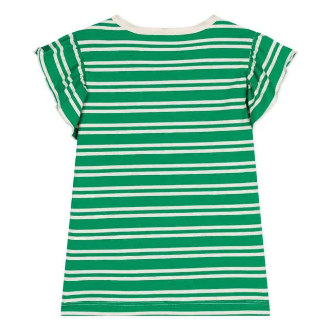 Camiseta de rayas Marcia | Verde
