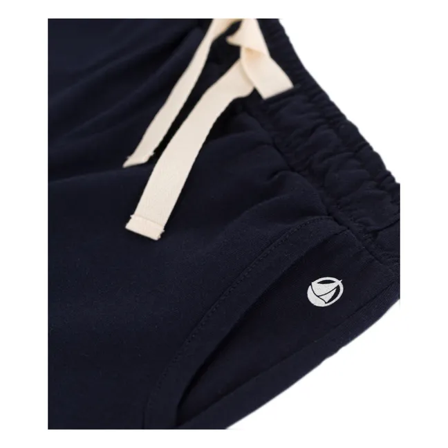 Pantalón corto de jersey en color nuez moscada | Azul Marino