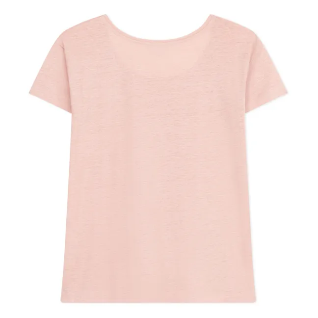 T-Shirt Leinen - Damenkollektion | Mattrosa