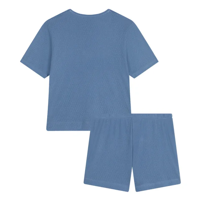 Pyjama Short Madge Ajouré - Collection Femme | Bleu