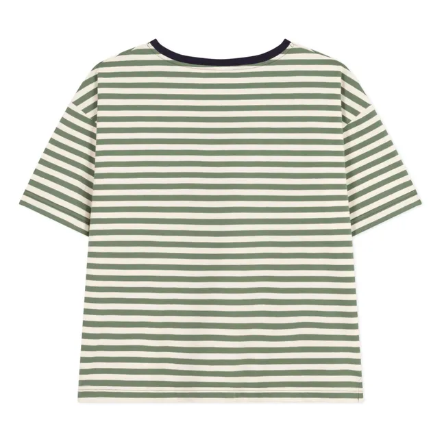 Camiseta de rayas - Colección Mujer | Verde Kaki