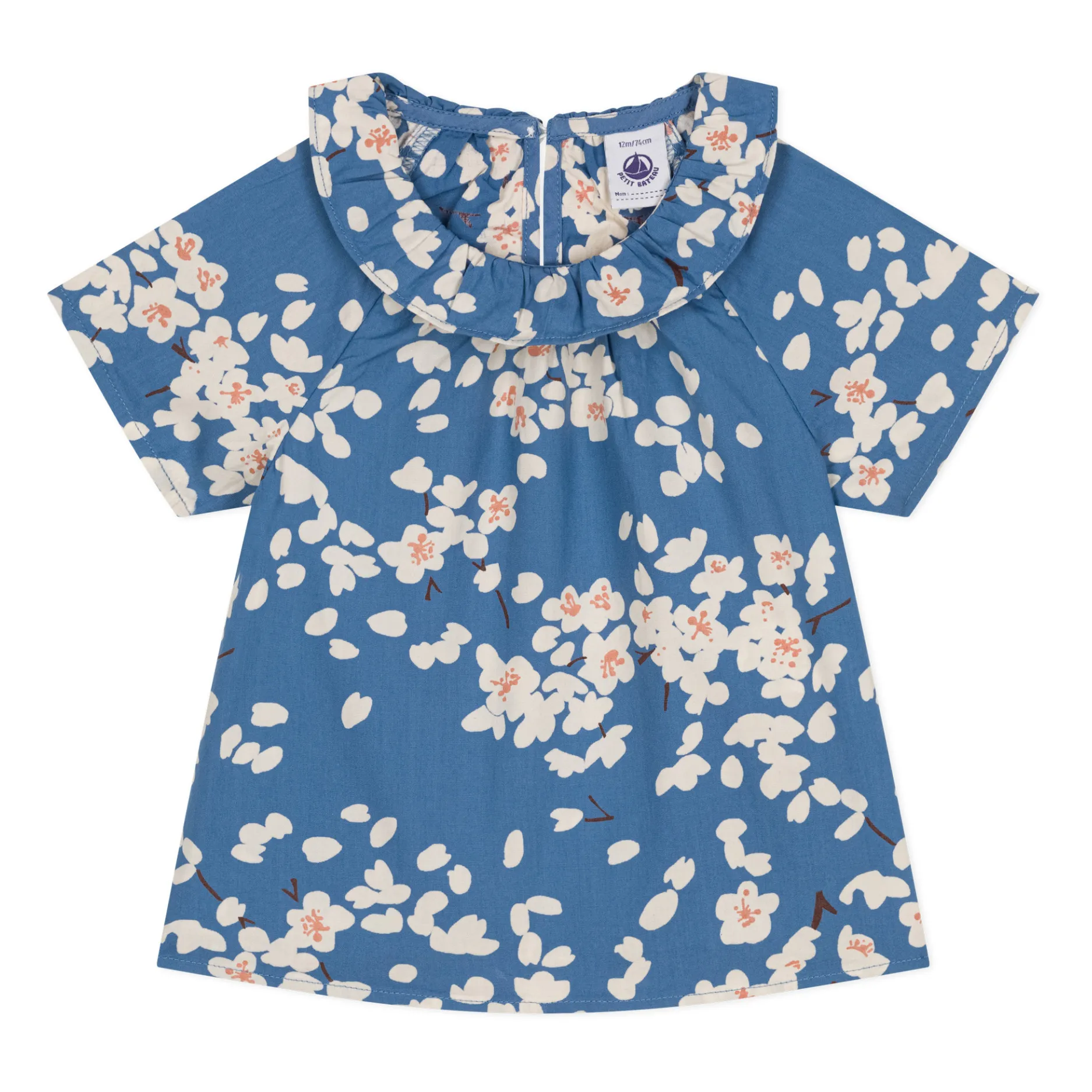 Petit Bateau Blue Majoly Popeline Blouse
