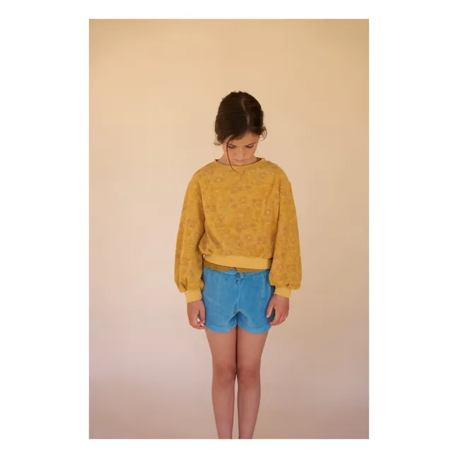 Floral Terry Sweat | Mustard