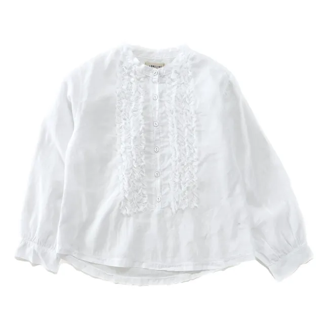 Shirred blouse | White