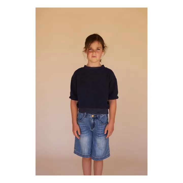 Sweat Boxy | Bleu nuit- Image produit n°2