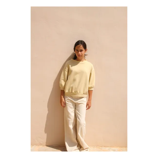 Boxy sweatshirt | Pale yellow