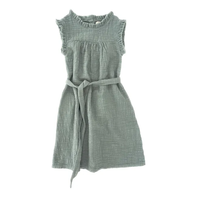 Abito increspato | Grigio Verde