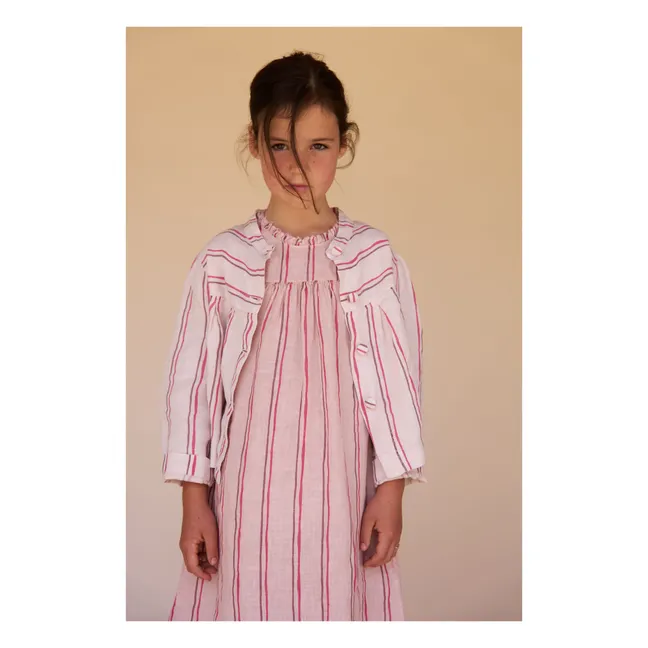 Striped Ruchée Dress | Pink