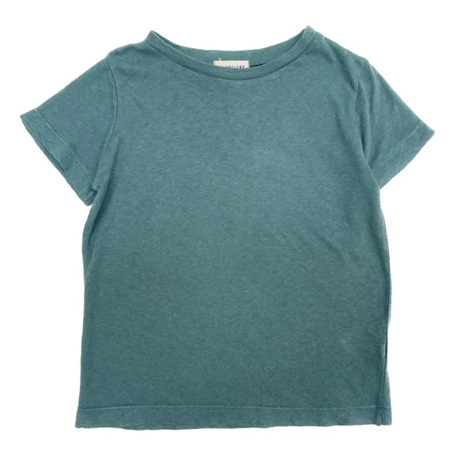 Camiseta de algodón ecológico | Azul Pato