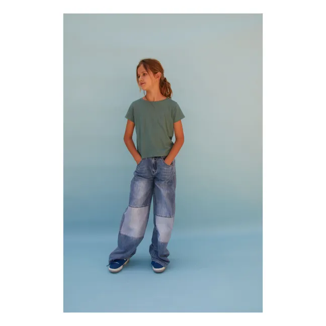 Organic cotton T-shirt | Peacock blue