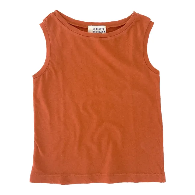 Camiseta de tirantes de algodón orgánico | Naranja