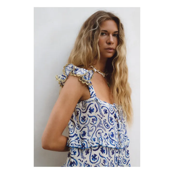 Robe Volants Kir Royal | Bleu- Image produit n°5