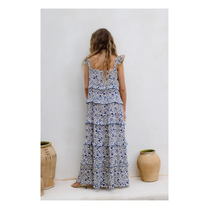 Robe Volants Kir Royal | Bleu- Image produit n°3