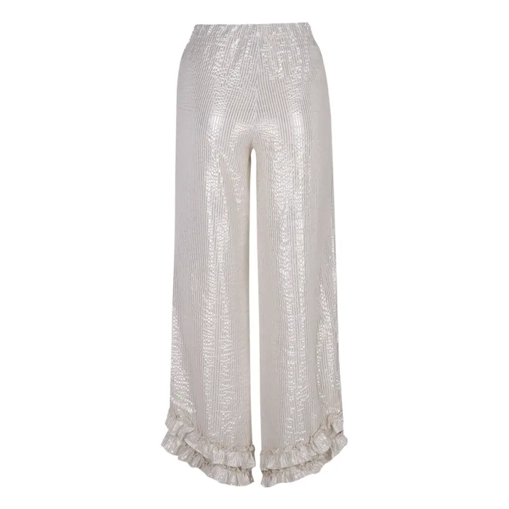 Pantalon Mojito Rayures Métallisées | Argenté- Image produit n°9