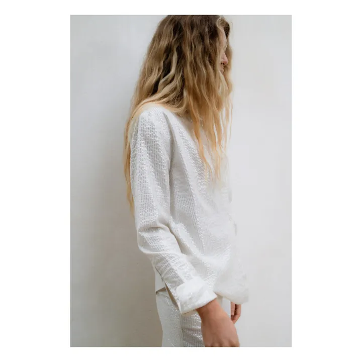 Pantalon Mojito Rayures Métallisées | Argenté- Image produit n°8