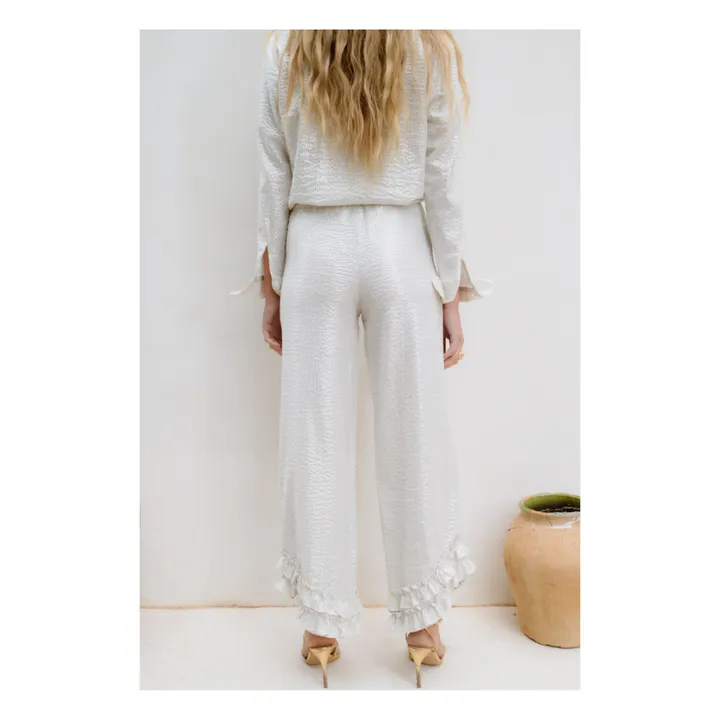 Pantalon Mojito Rayures Métallisées | Argenté- Image produit n°2