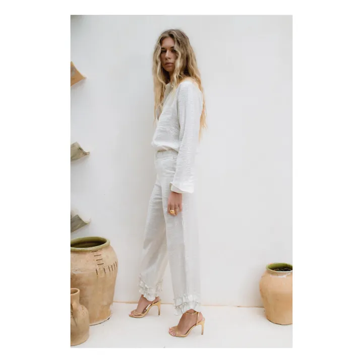 Pantalon Mojito Rayures Métallisées | Argenté- Image produit n°6