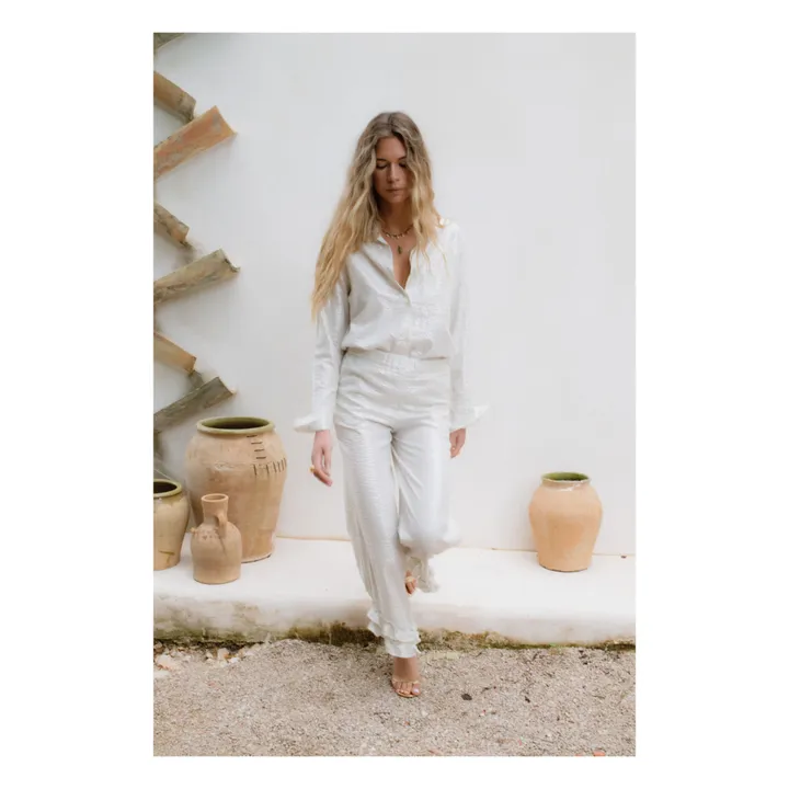 Pantalon Mojito Rayures Métallisées | Argenté- Image produit n°4