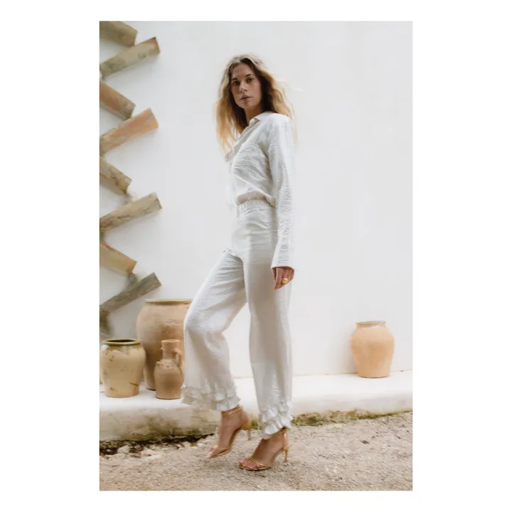 Pantalon Mojito Rayures Métallisées | Argenté- Image produit n°5