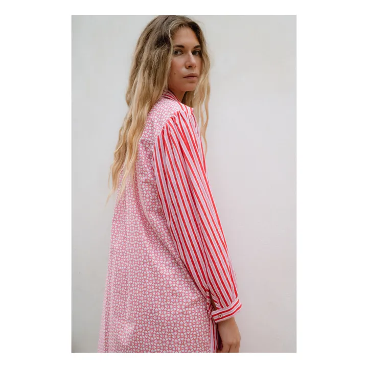 Bellini Striped Shirt Dress | Red- Product image n°3