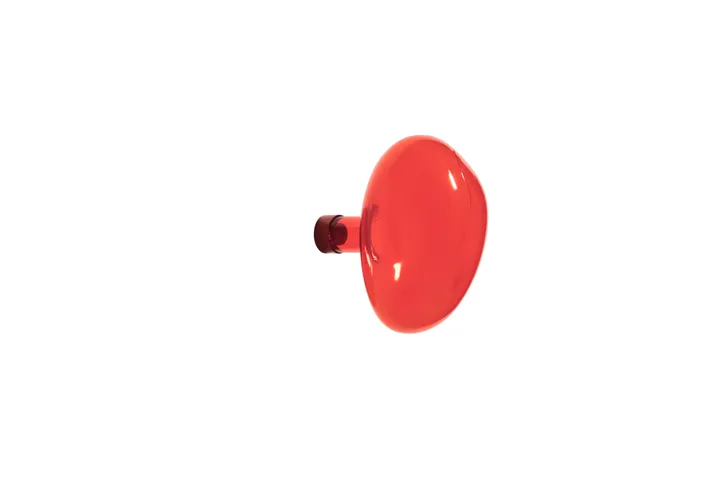 Patère en verre Bubble grande | Rouge vermillon- Image produit n°0