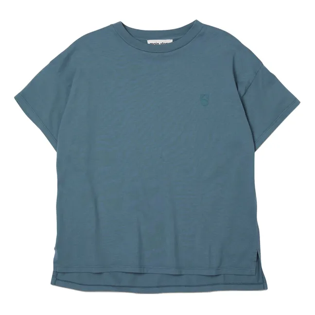 Oversize-T-Shirt Frosch | Pfauenblau