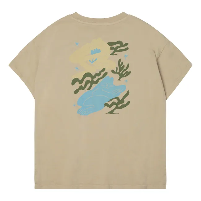 Oversize-T-Shirt Frosch | Beige