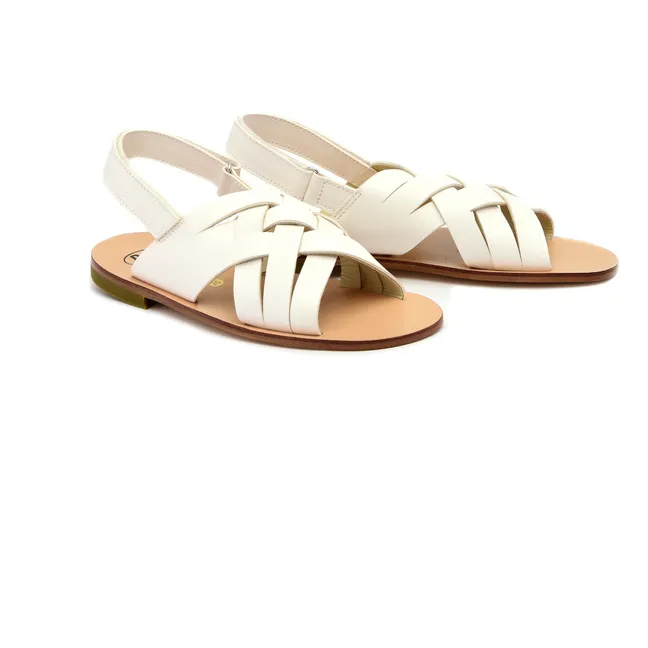 Cross-over sandals | White