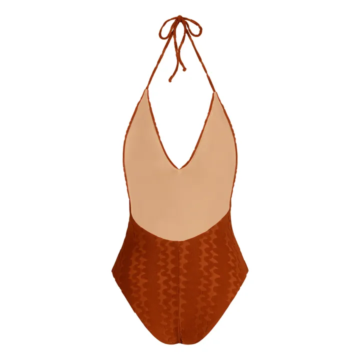 OAS Scribble Lido 1-piece swimming costume Terracotta Smallable