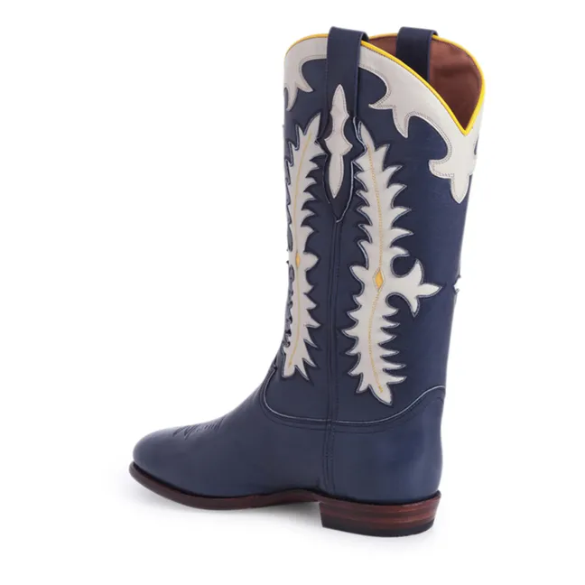 Boots Texas Calf | Bleu foncé