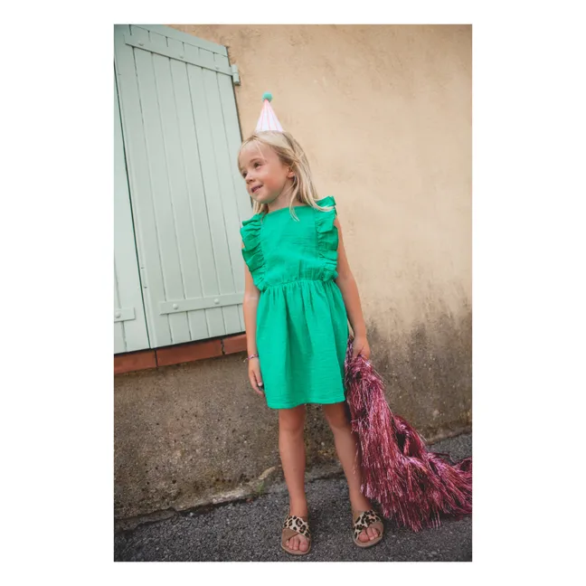 Elie Cotton gauze dress | Green