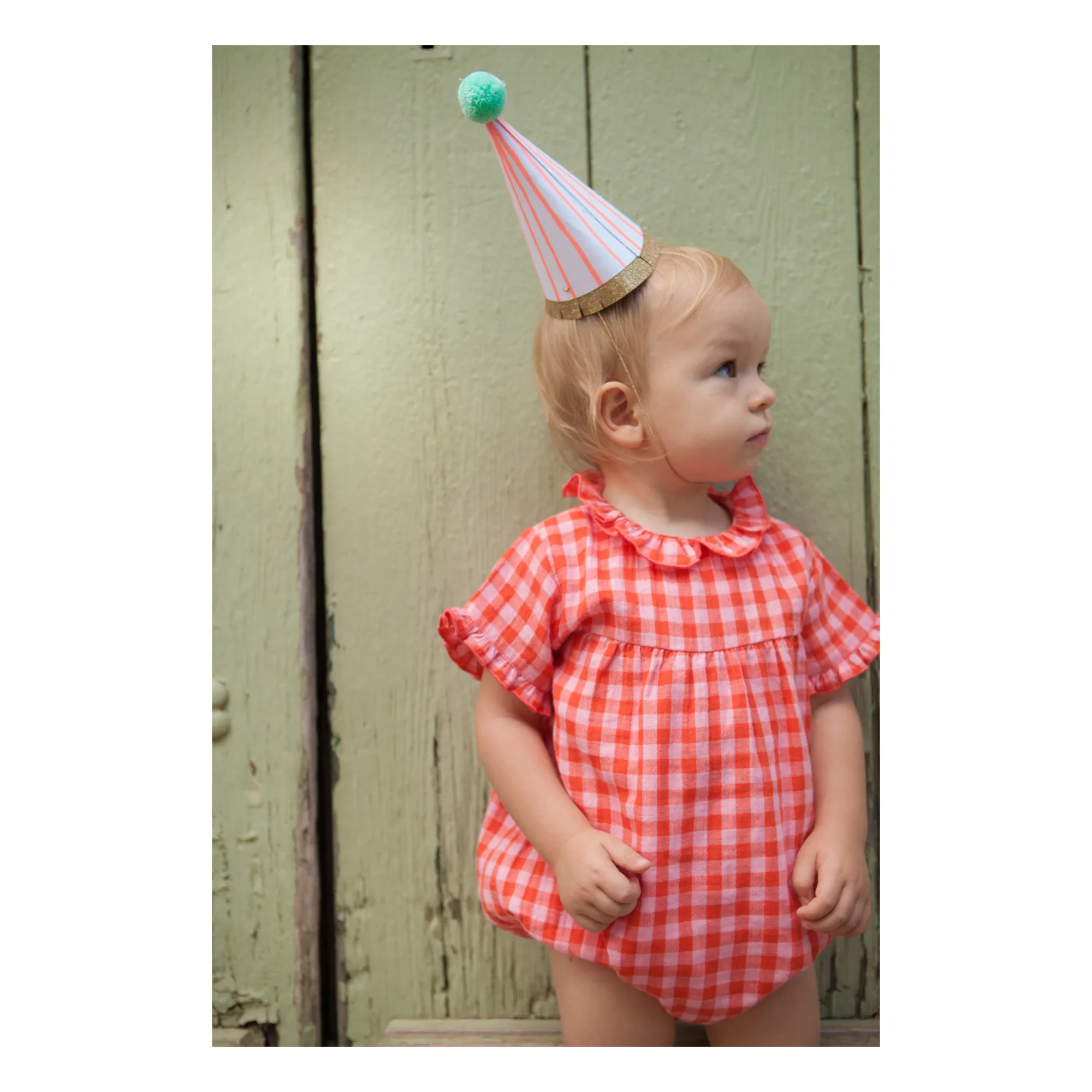 Marlot Paris Candy Pink Cerise Vichy Romper