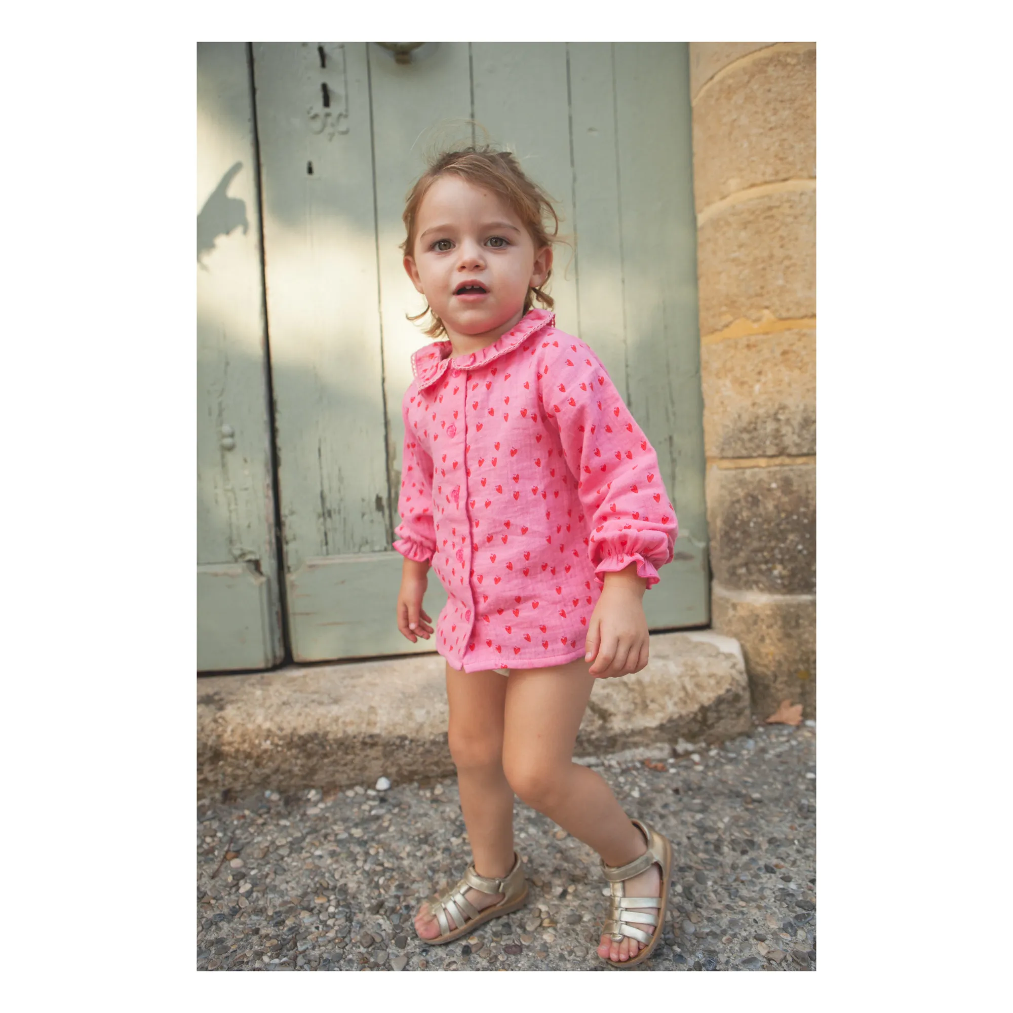 Marlot Paris Pink Blouse Bianca Cotton Gauze