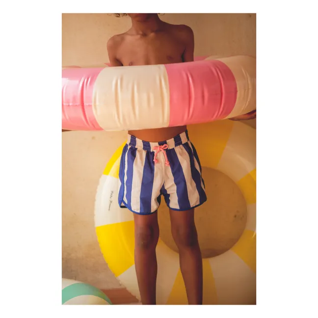 Ibiza Striped Swim Shorts | Royal blue