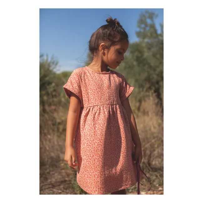 Molly Leopard Dress x Smallable | Powder pink