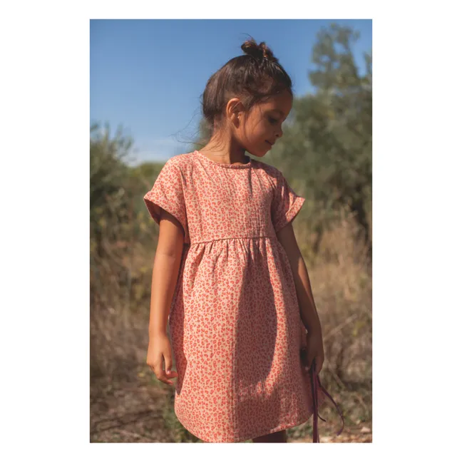 Vestido de leopardo Molly x Smallable | Rosa empolvado