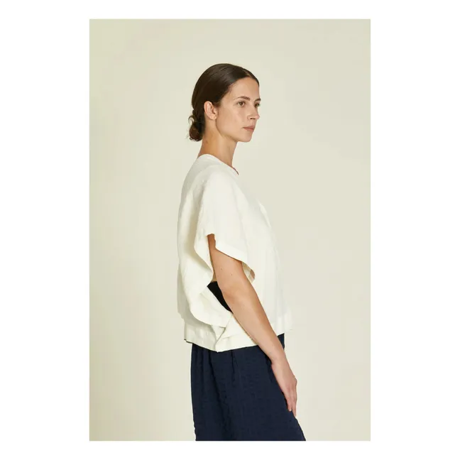 Origami Linen Top | Cream