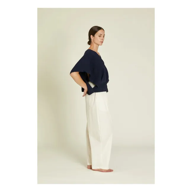 Top Origami Lin | Bleu marine
