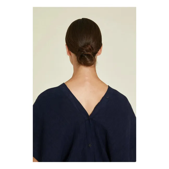 Top Origami Lin | Bleu marine
