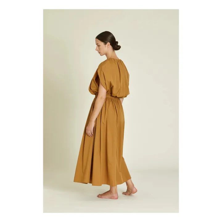 Robe Shell Popeline de Coton Bio | Camel- Image produit n°2